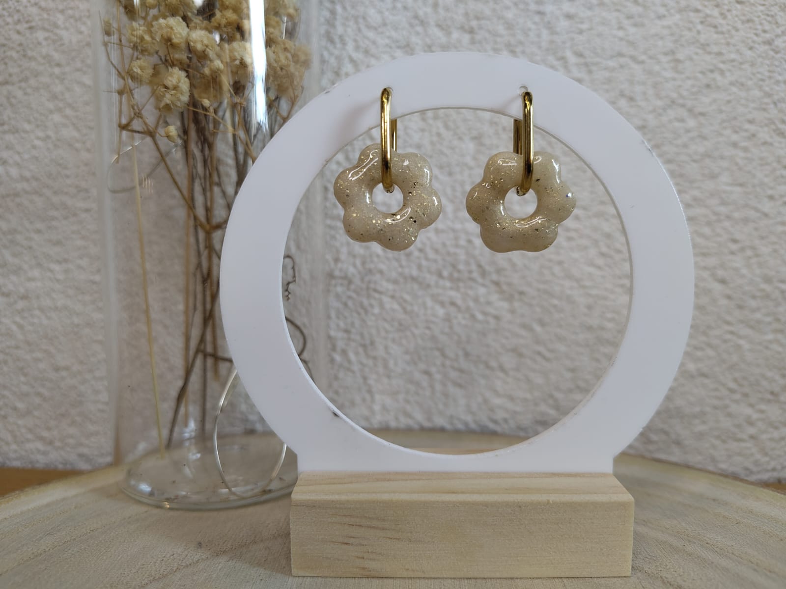 Pampilles Josia blanc crème/or