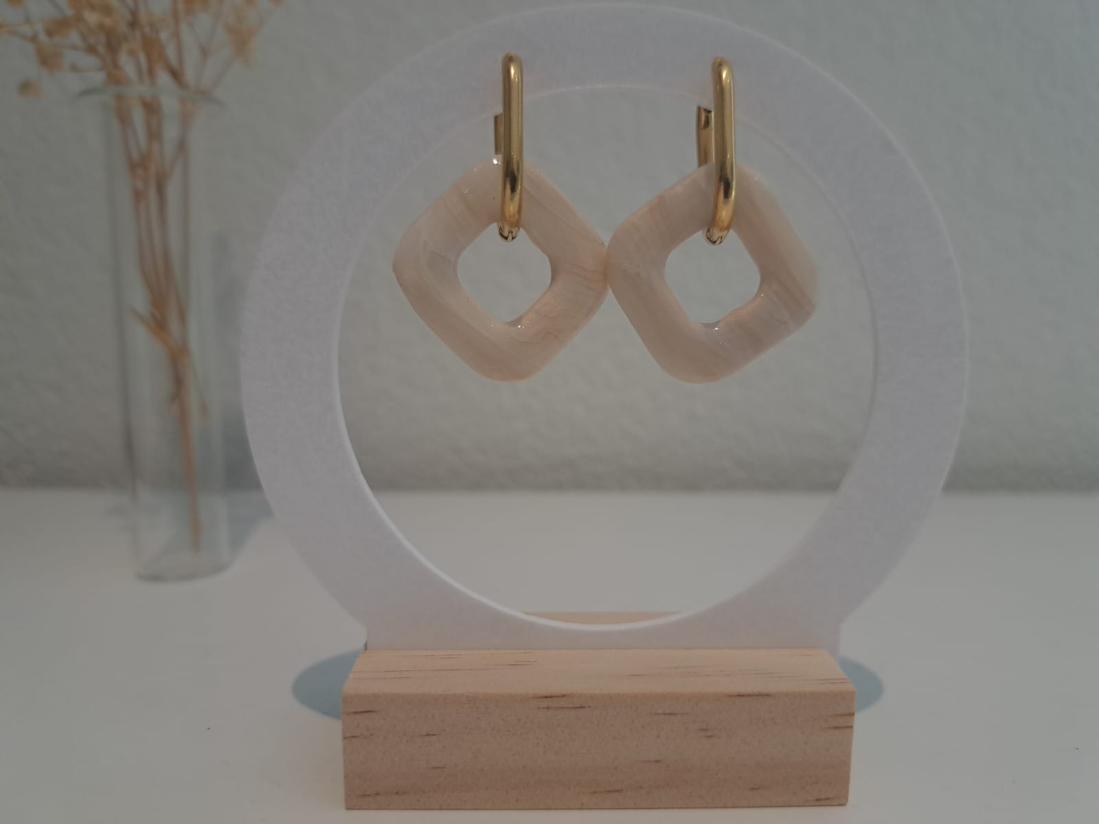 Pampilles Kélia beige marbré